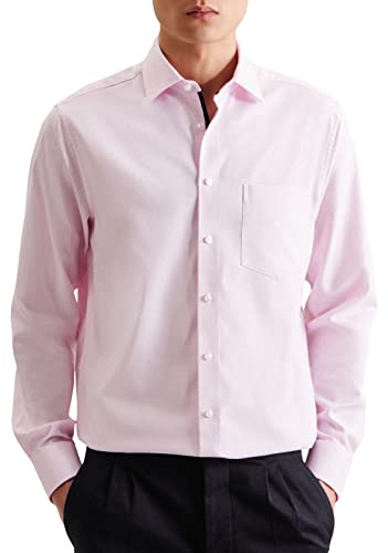 Seidensticker Men's Regular Fit Langarm Hemd Shirt, Hellrosa, 40 von Seidensticker