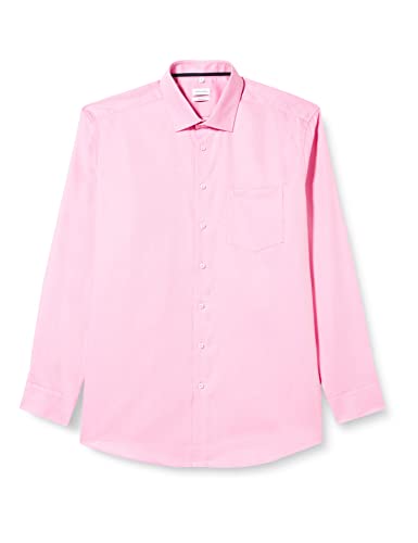 Seidensticker Men's Regular Fit Langarm Hemd Shirt, Pink, 42 von Seidensticker