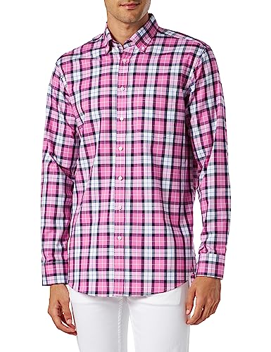 Seidensticker Men's Regular Fit Langarm Hemd Shirt, Rosa, 39 von Seidensticker