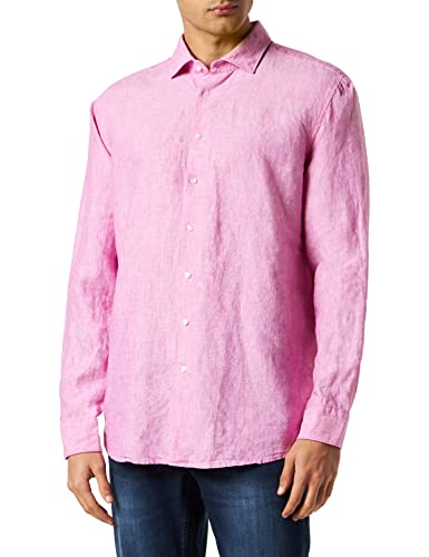 Seidensticker Men's Regular Fit Langarm Hemd Shirt, Rosa, 40 von Seidensticker