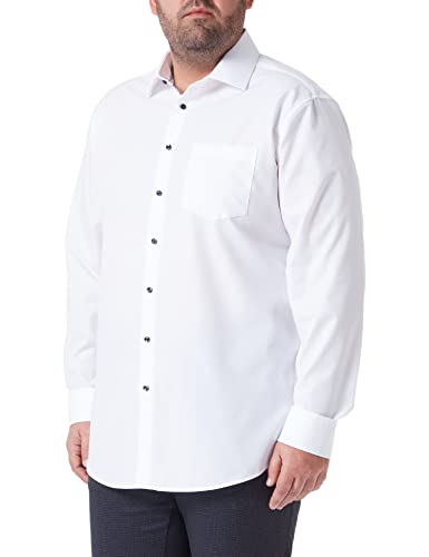 Seidensticker Men's Regular Fit Langarm Hemd Shirt, Weiß, 40 von Seidensticker