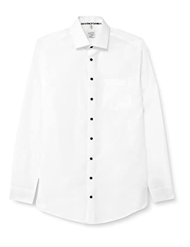 Seidensticker Men's Regular Fit Langarm Hemd Shirt, Weiß, 40 von Seidensticker