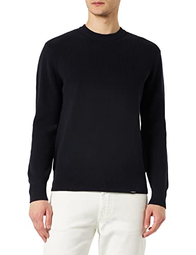 Seidensticker Men's Regular Fit Langarm Pullover Sweater, Dunkelblau, S von Seidensticker