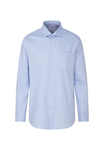 Seidensticker Herren Mens Regular Longsleeve Cotton Shirt, Blau(153690), 45 EU von Seidensticker