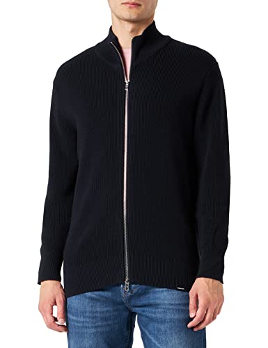 Seidensticker Men's Regular Fit Langarm Strickjacke, Dunkelblau, S von Seidensticker