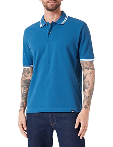 Seidensticker Men's Regular Fit Polo Shirt, Blau, XXL von Seidensticker