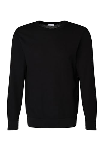 Seidensticker Men's Regular Fit Rundhals Pullover Sweater, Schwarz, L von Seidensticker