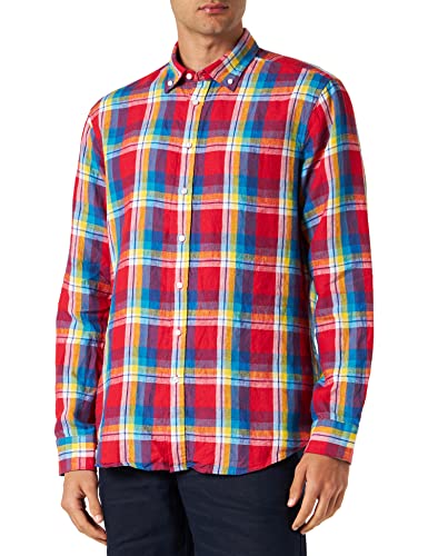 Seidensticker Men's Shaped Fit Langarm Hemd Shirt, Rot, 43 von Seidensticker