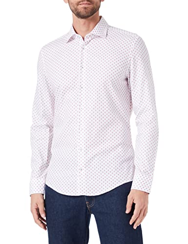 Seidensticker Men's Slim Fit Langarm Kragen Hemd Shirt, Rot, 41 von Seidensticker