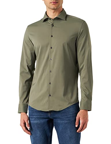 Seidensticker Men's Slim Fit Langarm Kragen Hemd Shirt, grün, XS Seidensticker Men's Slim Fit Langarm Kragen Hemd Shirt, grün, XS von Seidensticker