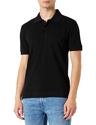 Seidensticker Men's Slim Fit Poloshirt Kurzarm Polo Shirt, Schwarz, L von Seidensticker