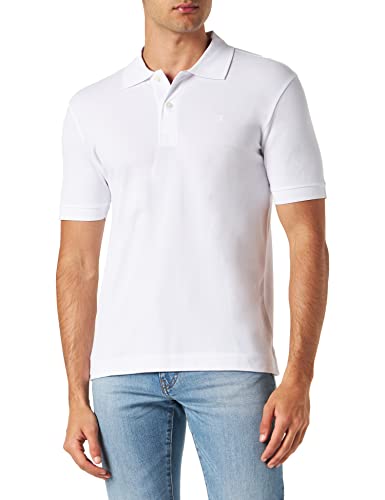 Seidensticker Men's Slim Fit Poloshirt Kurzarm Polo Shirt, Weiß, L von Seidensticker