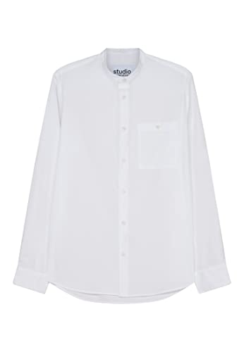 Seidensticker Studio Unisex Regular Fit Langarm Hemd, Weiß, XL von Seidensticker