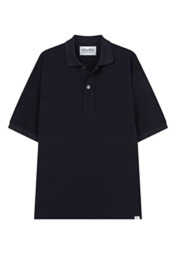 Seidensticker Studio Unisex T-Shirt Polohemd, Dunkelblau, XL von Seidensticker