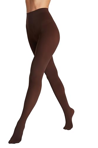 Seidiva Damen Strumpfhosen 80 DEN Blickdichte Strumpfhose Matte Damenstrumpfhosen in über 25 Farben (1x Braun,XS-S) von Seidiva