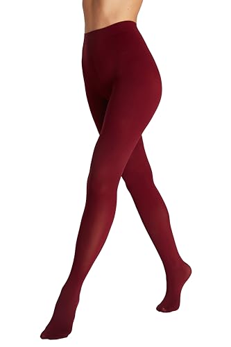 Seidiva Damen Strumpfhosen 80 DEN Blickdichte Strumpfhose Matte Damenstrumpfhosen in über 25 Farben (1x Burgunderrot,S-M) von Seidiva
