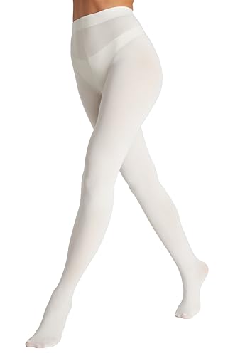 Seidiva Damen Strumpfhosen 80 DEN Blickdichte Strumpfhose Matte Damenstrumpfhosen in über 25 Farben (1x Creme,S-M) von Seidiva