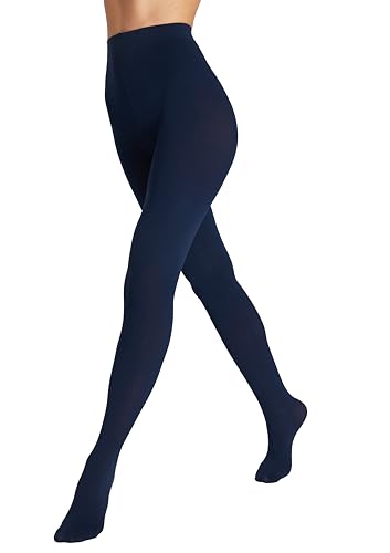 Seidiva Damen Strumpfhosen 80 DEN Blickdichte Strumpfhose Matte Damenstrumpfhosen in über 25 Farben (1x Dunkelblau,S-M) von Seidiva