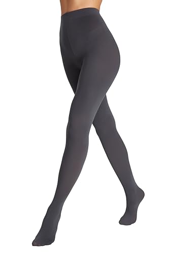 Seidiva Damen Strumpfhosen 80 DEN Blickdichte Strumpfhose Matte Damenstrumpfhosen in über 25 Farben (1x Dunkelgrau,2XL-3XL) von Seidiva