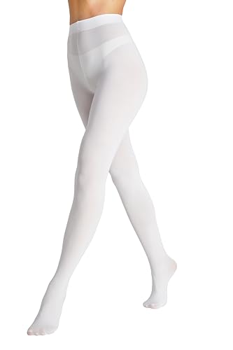 Seidiva Damen Strumpfhosen 80 DEN Blickdichte Strumpfhose Matte Damenstrumpfhosen in über 25 Farben (1x Weiß,L-XL) von Seidiva