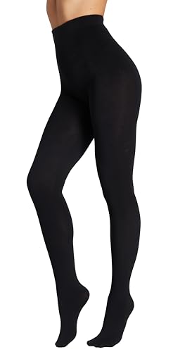 Seidiva Thermo Strumpfhose Damen Winter Gefütterte Strumpfhosen, Kuschelig Warm Thermostrumpfhosen, Blickdichte Fleece Damenstrumpfhose (1xSchwarz, L-XL) von Seidiva