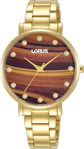 Lorus Damen-Uhr Quarz Goldauflage mit Metallband RG230VX9 von Seiko