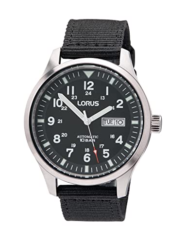 Lorus Herren-Uhr Automatik Edelstahl mit Textilband RL411BX9 von Lorus