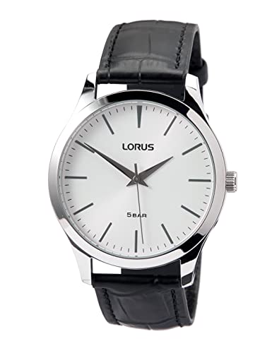 Lorus Herren-Uhr Quarz Edelstahl mit Lederband RRX73HX9 von Seiko