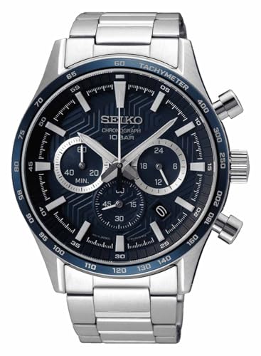 SEIKO Herren Analog Quarz Uhr mit Edelstahl Armband SSB445P1 von Seiko