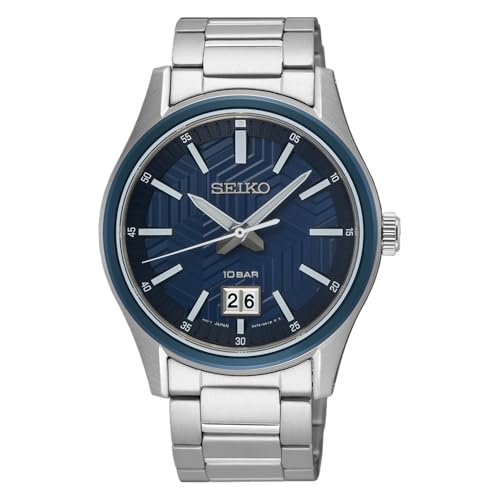 SEIKO Herren Analog Quarz Uhr mit Edelstahl Armband SUR559P1 von Seiko