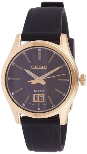 SEIKO Herren Analog Quarz Uhr mit Silikon Armband SUR560P1 von Seiko