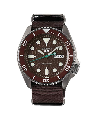 Seiko 5 Sports Herren-Uhr Automatik Edelstahl mit Textilband SRPD85K1 Seiko 5 Sports Herren-Uhr Automatik Edelstahl mit Textilband SRPD85K1 von Seiko
