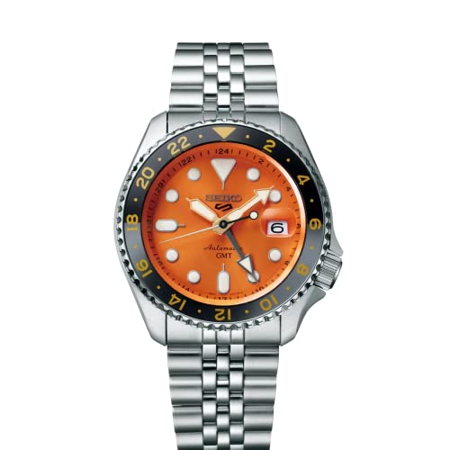 Seiko 5 Sports Herrenuhr Automatik GMT Stahl/Orange SSK005K1 von Seiko