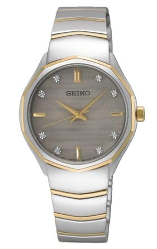 SEIKO Damen Analog Quarz Uhr mit Edelstahl Armband SUR616P1 von Seiko