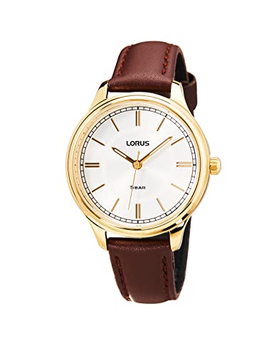 Lorus Damen-Uhr Quarz Goldauflage mit Lederband RG212VX9 von Seiko