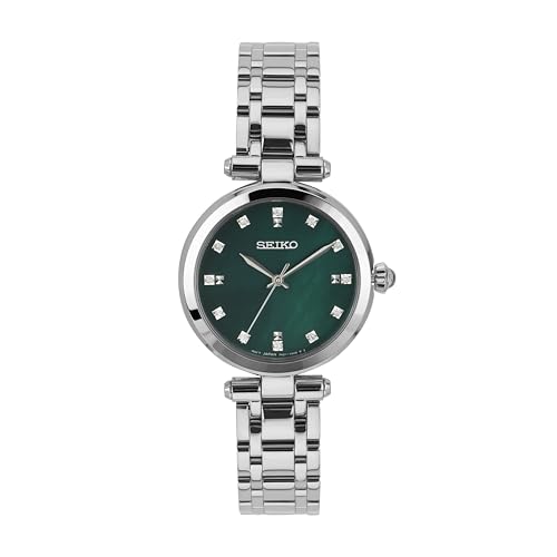 Seiko Damen-Uhr Quarz Edelstahl mit Edelstahlband SRZ535P1, Silber von Seiko