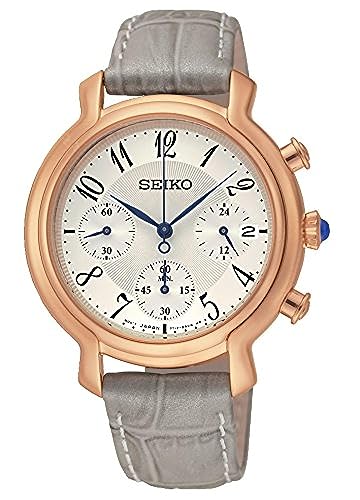 Seiko Damen-Armbanduhr Chronograph Quarz Leder SRW872P1 von Seiko