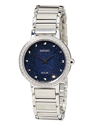 Seiko Damen-Uhr Quarz Edelstahl mit Edelstahlband SUP433P1, Silber von Seiko