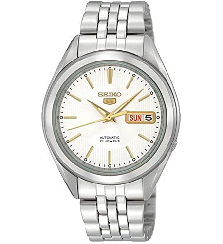 Seiko Herren Analog Automatik Uhr mit Edelstahl Armband SNKL17K1 von Seiko