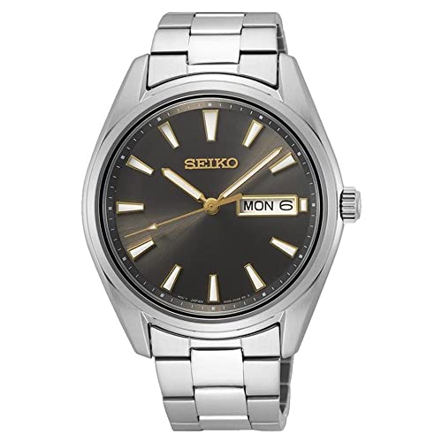 Seiko Herren-Uhr Quarz Edelstahl mit Edelstahlband SUR343P1, Silber von Seiko