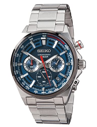 Seiko Herren-Uhr Quarz Edelstahl mit Edelstahlband SSB407P1, Silber von Seiko