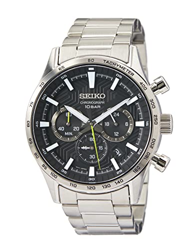 Seiko Herren Analog Quarz Uhr mit Edelstahl Armband SSB413P1 von Seiko