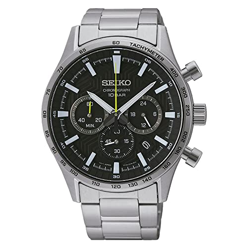 Seiko Herren Analog Quarz Uhr mit Edelstahl Armband SSB413P1 von Seiko