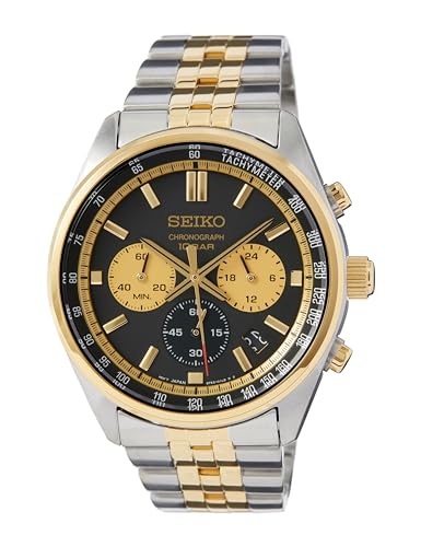 Seiko Herren Analog Quarz Uhr mit Edelstahl Armband SSB430P1 von Seiko
