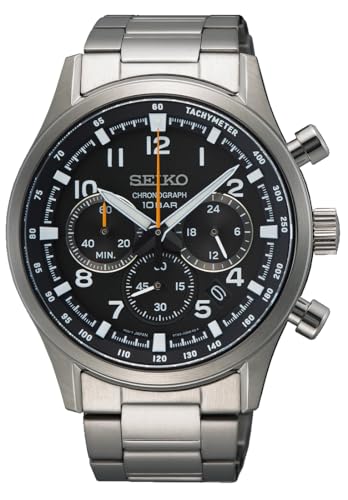 Seiko Herren Analog Quarz Uhr mit Edelstahl Armband SSB447P1 von Seiko