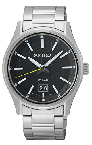 Seiko Herren Analog Quarz Uhr mit Edelstahl Armband SUR535P1 von Seiko