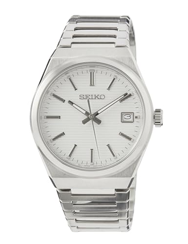 Seiko Herren Analog Quarz Uhr mit Edelstahl Armband SUR553P1 von Seiko