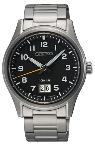Seiko Herren Analog Quarz Uhr mit Edelstahl Armband SUR569P1 von Seiko