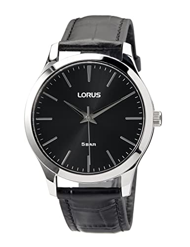 Lorus Herren-Uhr Quarz Edelstahl mit Lederband RRX71HX9 von Seiko