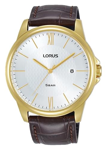 Lorus Herren-Uhr Quarz Goldauflage mit Lederband RS943DX9 von Seiko